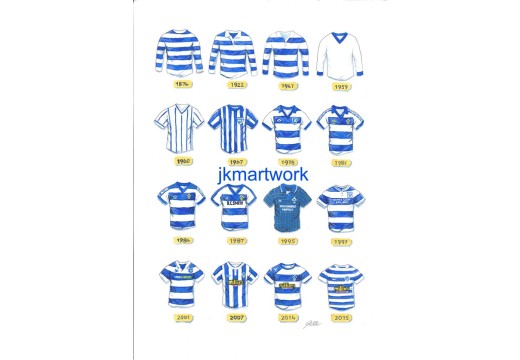 Greenock Morton FC Retro Shirts Wall Art Print